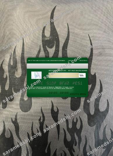 Comoros Sanduk  bank visa card photolook back